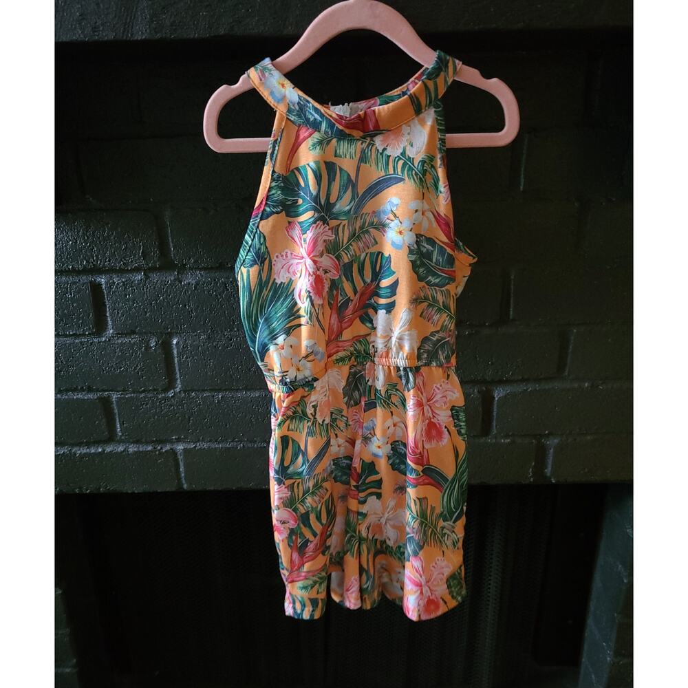 Girl's Besserbay Tropical sleevless Romper 120 (6-7)